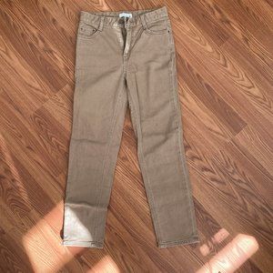 Oak + Fort - Tan Straight Leg Jeans